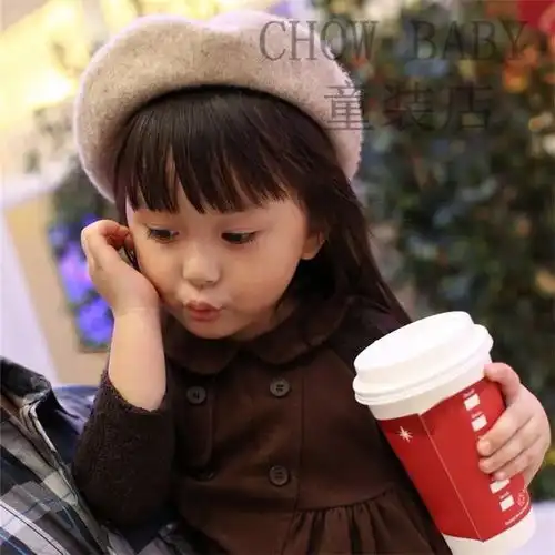 儿童贝雷帽女童宝宝秋冬日系羊毛呢蓓蕾帽南瓜帽画家帽韩版帽亲子