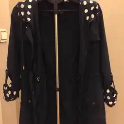 scat藏蓝色薄款风衣