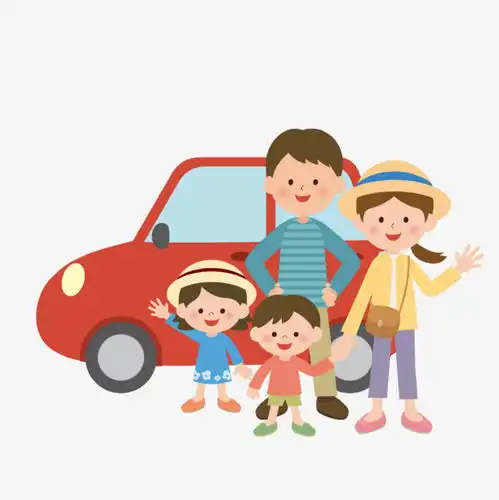 一家四口开车自驾游素材图片免费下载高清png千库网图片编号9819384