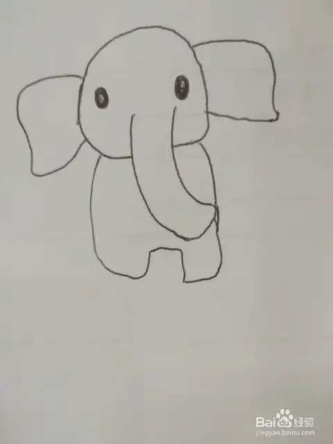 小橙家简笔画怎么画可爱的大象大象简笔画