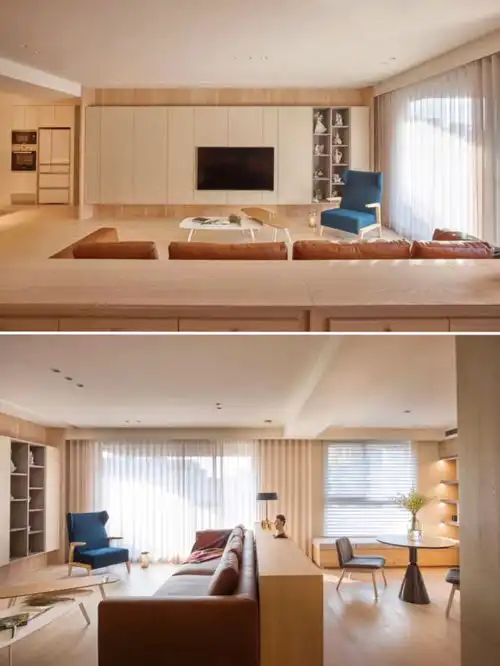 暖色系原木色小家,浓浓的奶橘香