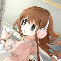 动漫女生带耳机头像卡通微信头像图片大全