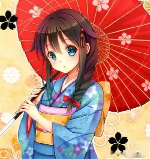 二次元动漫美图欣赏霸气十足,气势逼人的蓝发小姐姐