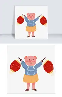 新年卡通猪手绘插画图片素材psb格式下载其他大全