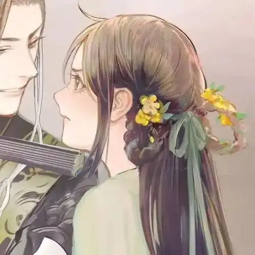 道系古风情侣头像蓝色系