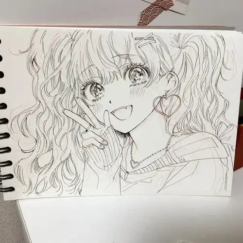 新手小白周末肝起来动漫少女可爱手绘参考