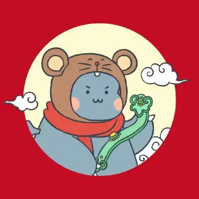 卡通摸头情侣头像鼠年