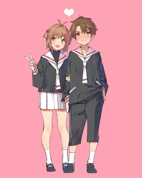 魔卡少女樱系列同人插画,简直妥妥地派狗粮
