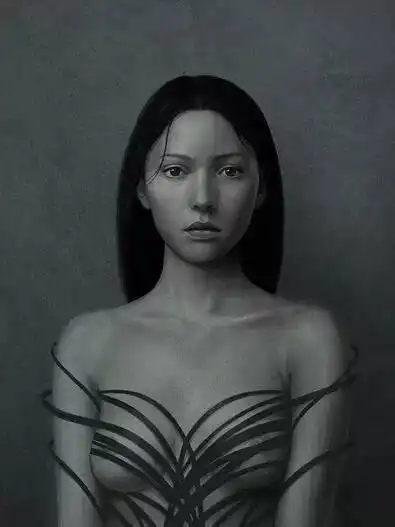 这样的手绘插画带着淡淡的忧伤,你可喜欢