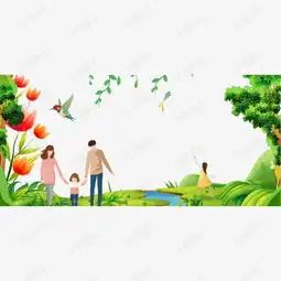 绿色卡通清新春游海报banner素材图片免费下载高清psd千库网图片编号10132918