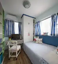 123平的三居室清新田园风装修,原来过道还能这样装