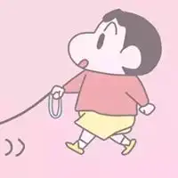 卡通女孩牵狗情侣头像情