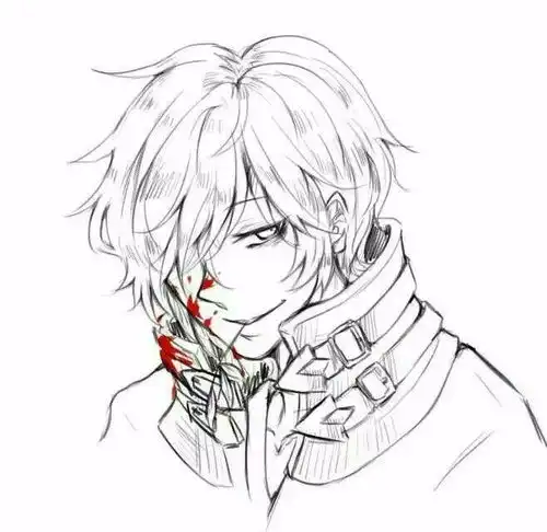 求王者荣耀该系列黑白带血头像