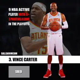 nba现役9人季后赛完成8记三分,库里第二,榜首包揽历史前三