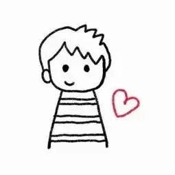 情侣漫画头像简笔画
