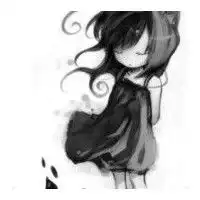 求几张像下面这个样式的黑白动漫头像