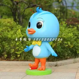 萌鸡小队雕塑,玻璃钢卡通动物雕塑-黄页88网
