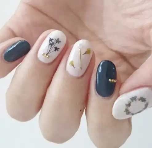 这些花系美甲美翻天甜的我的少女心不要不要的