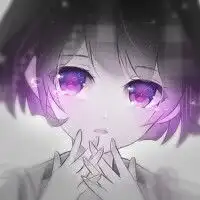 眼睛会发光的动漫女孩,紫色的,蓝色的,或者是红的绿色橙色这些都可以,比如说下面那张图