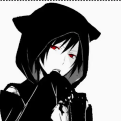 黑色系卡通图片qq情侣头