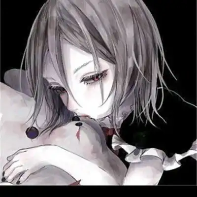 抑郁症头像女生动漫二次元黑色抑郁头像