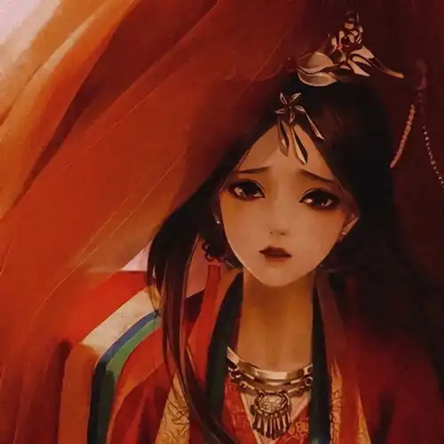 中国古风二次元女头,美到没朋友