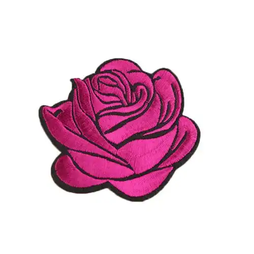 6个装花朵大号玫瑰布贴补丁贴绣花贴衣服装饰贴花补洞刺绣补贴布