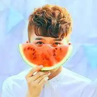 吃西瓜头像头像欧美欧美男女吃西瓜头像图片