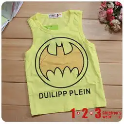 盛夏款男小童b041707亮黄fx时尚背心套装13童装连锁
