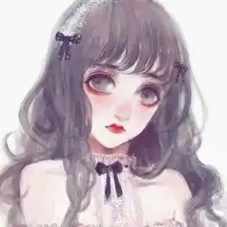 手绘水彩动漫女生头像晚安以后失眠