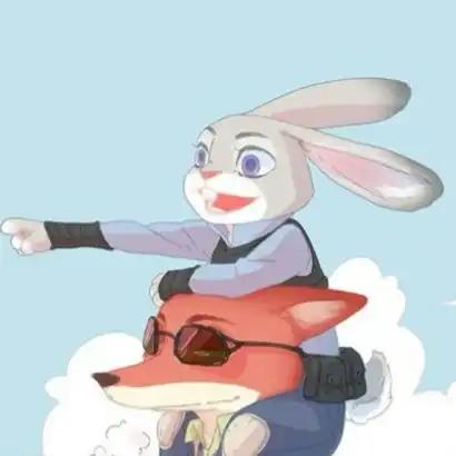 疯狂动物城情侣头像狐尼克和兔朱迪cp情头