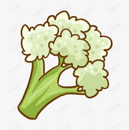 可爱卡通绿色花菜素材图片免费下载千库网