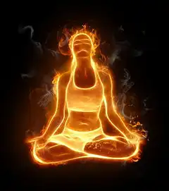 打坐练瑜珈的火焰美女图片高清图片免费下载jpg格式885像素编号26166246千图网