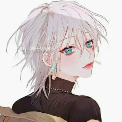 二次元头像男高冷忧伤,心事重重浮浮沉沉的在心里