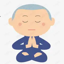 打坐的卡通小和尚素材图片免费下载高清png千库网图片编号9729769