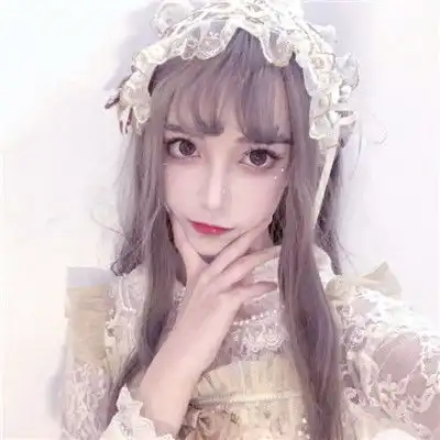 蓝紫色系闺蜜头像女生闺