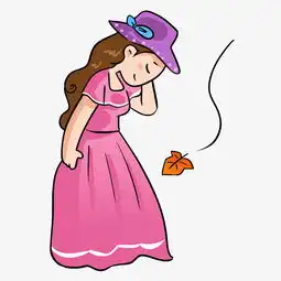 秋分秋季卡通落叶淑女人物插画图片素材其他格式下载动漫人物大全