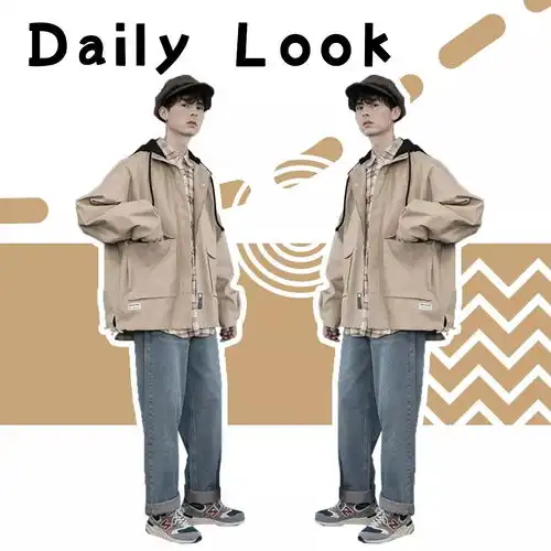 每日一搭盐系男友工装外套牛仔裤