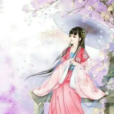 卡通情侣头像一男一女古风唯美