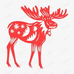 手绘梅花鹿剪纸插画素材图片免费下载高清psd千库网图片编号11482895