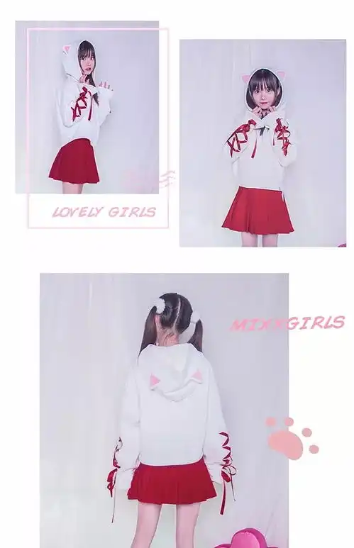 和风萌系卫衣套装设计女装秋冬