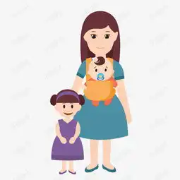 母亲节矢量卡通母亲孩子素材图片免费下载高清psd千库网图片编号10253440