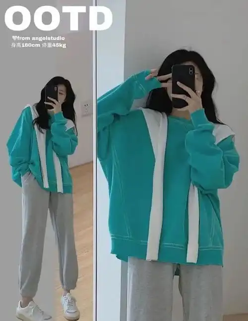 韩系女生头像可爱青色