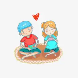 约会打游戏男生女生情侣卡通头像png图片素材其他格式下载动漫人物大全