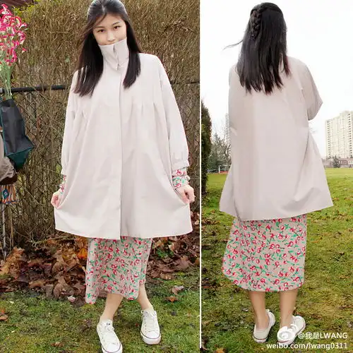 lwang原创女装加拿大系列宽松版单排扣亚麻堆糖,美图壁纸兴趣社区