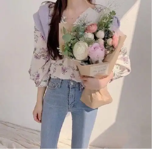 7月韩系通勤少女装,有设计感的衬衣半裙,一秒入夏的清凉感