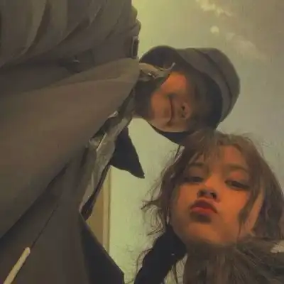 复古双人港风情头氛围感图片