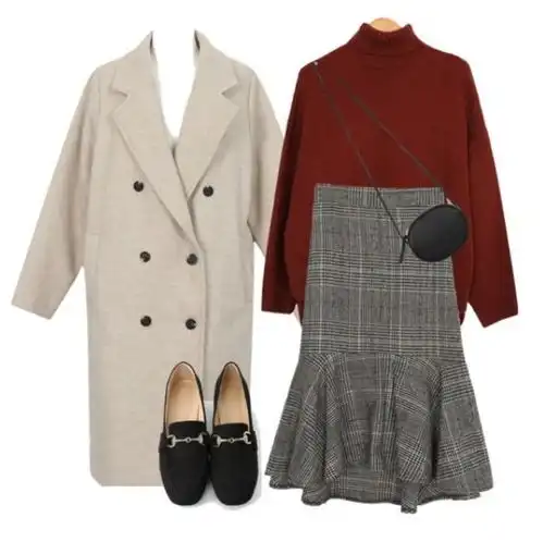 14套韩系冬日搭配,照着穿就行