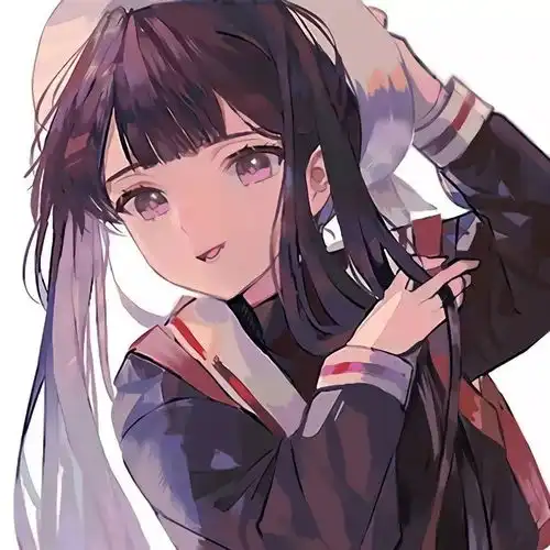 灰白动漫女头像图片动漫
