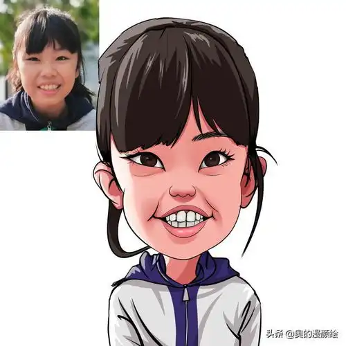 可爱小朋友的肖像漫画,相机拍不出特效也做不出的班级合影